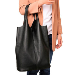 Luxury Soft Genuine Leather Women Shoulder Bag Natural Leather Casual Female Totes Bag Brand Designer Large Lady Handbag