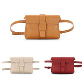 Stylish leather waist pack women Retro Messenger bag leather breast Pouch