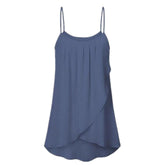 Sling Cross Irregular Chiffon Top Vest Chiffon Blouses