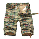 Men's Fashion Plaid Camo Beach & Casual Shorts