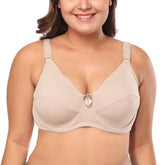 Plus Size Women Bra Full Cup Comfort Mother'S Underwear Classical Solid