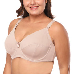 Plus Size Women Bra Full Cup Comfort Mother'S Underwear Classical Solid