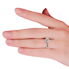 Romantic Wedding Rings Jewelry Cubic Zirconia 925 Sterling