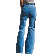 Retro Bell Bottom Stretch High Waist Wide Leg Jeans