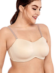 Women'S Smooth Seamless Invisible Underwire Strapless Minimizer Bra