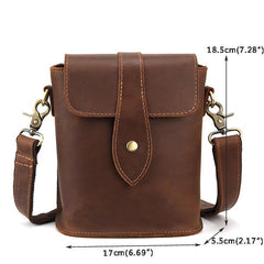 Men's Vintage Leather Business Crossbody Bag