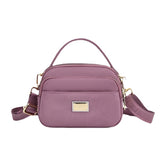 Women Oxford Multi-Layer Zipper Pocket Crossbody Wild Waterproof Large Capacity Shoulder Bag Handbag