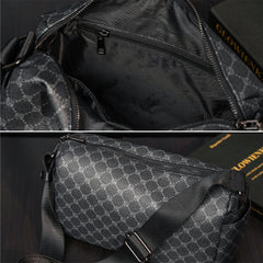 Men's Vintage Faux Leather Crossbody Bag - Large Capacity, Multifunction Shoulder Bag