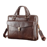 Men's Genuine Leather Multi-Function Retro Large Capacity Shoulder & Crossbody Bag
