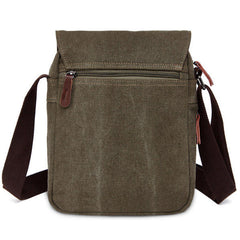 Unisex Canvas Crossbody Bag with Multi Pockets - Spacious Shoulder Bag