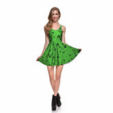 Digital Printing The Riddler Reversible Skater Dress - Sheseelady