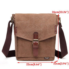 Men's Canvas Messenger Shoulder Bag - Casual & Durable