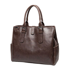 Men's Retro Waterproof 14" Laptop Briefcase & Crossbody Shoulder Bag