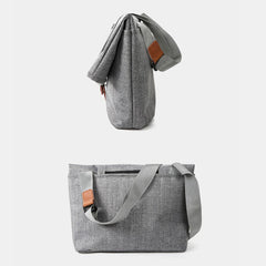 Men's Waterproof Canvas Messenger Bag, Retro Multi-pocket Crossbody Shoulder Bag