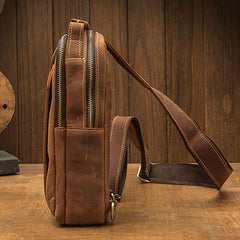 Men's Retro Multi-pocket Crossbody Chest Bag - Large Capacity Shoulder Bag