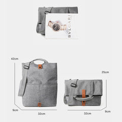 Men's Waterproof Canvas Messenger Bag, Retro Multi-pocket Crossbody Shoulder Bag