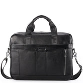 Men's Genuine Leather Large Capacity Crossbody Shoulder Business Bag