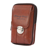 Men PU Leather Multifunction Casual 6.3 Inch Phone Bag Waist Sling