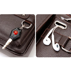 Men's Vintage Leather Crossbody Bag - Large Capacity, Durable, Multifunctional Business Briefcase