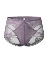 Women's High Waist Floral Lace Lingerie Panties - Breathable & See-Through