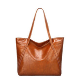 Women PU Leather Spring Vintage Large Capacity Shoulder Bag Handbag Tote