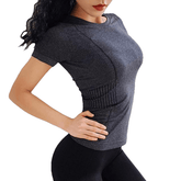 Seamless Yoga Top For Women Workout Gym Crop Top Breathable Athletic Activewear