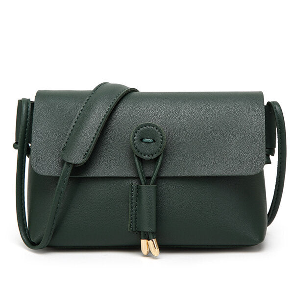 Women PU Leather Hasp Shoulder Bags Vintage Flap Crossbody Messenger