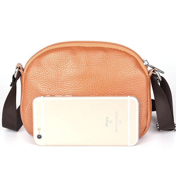 Women Genuine Leather Cowhide Casual Shoulder Bag Phone Crossbody