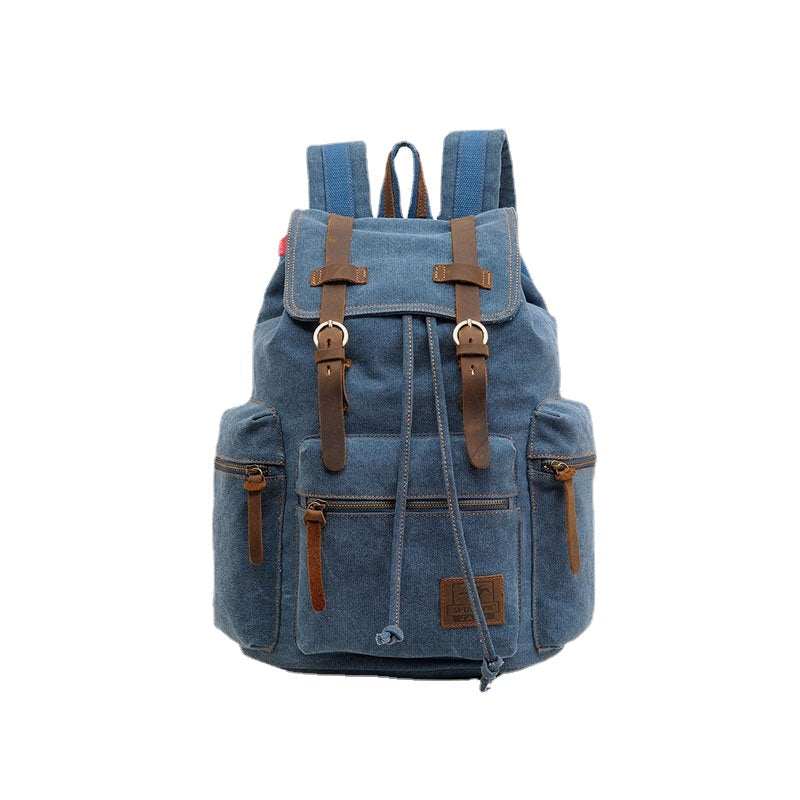 Men Vinatge Canvas Anti-theft Backpack Student Bag Travel