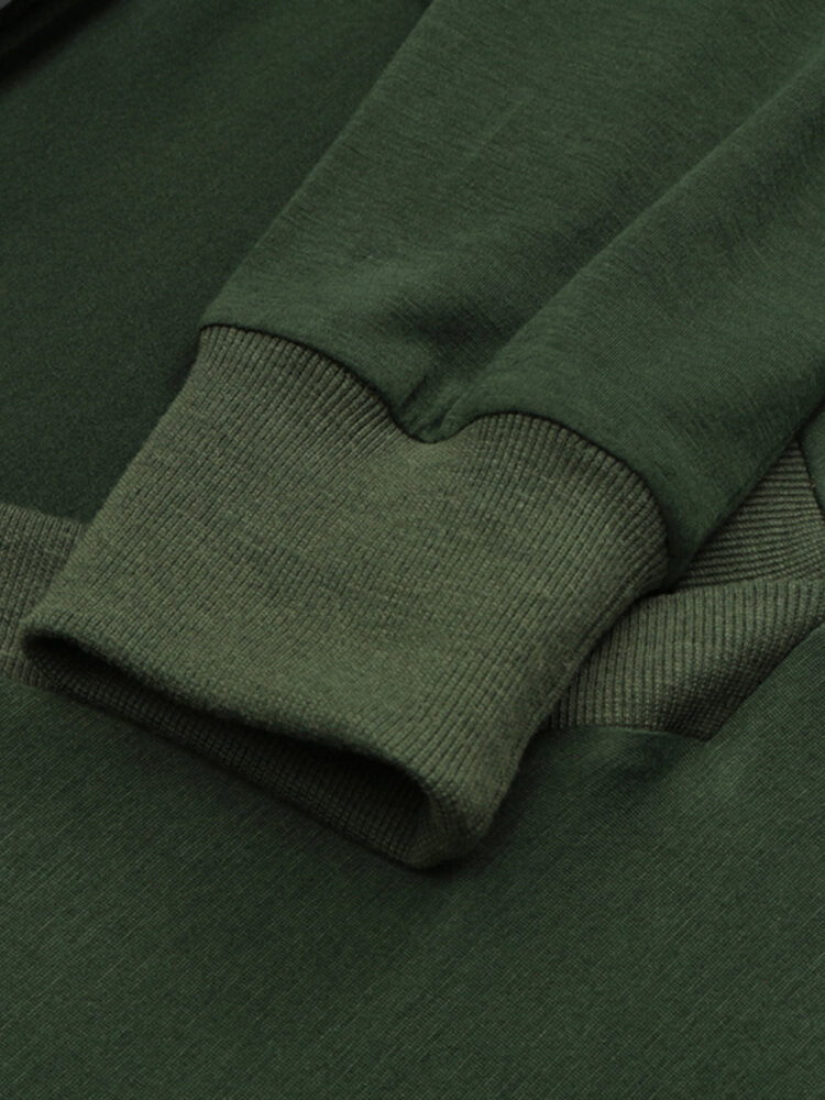 Women V-Neck Long Sleeve Daily Solid Color Harem Jumpsuit With Pocket