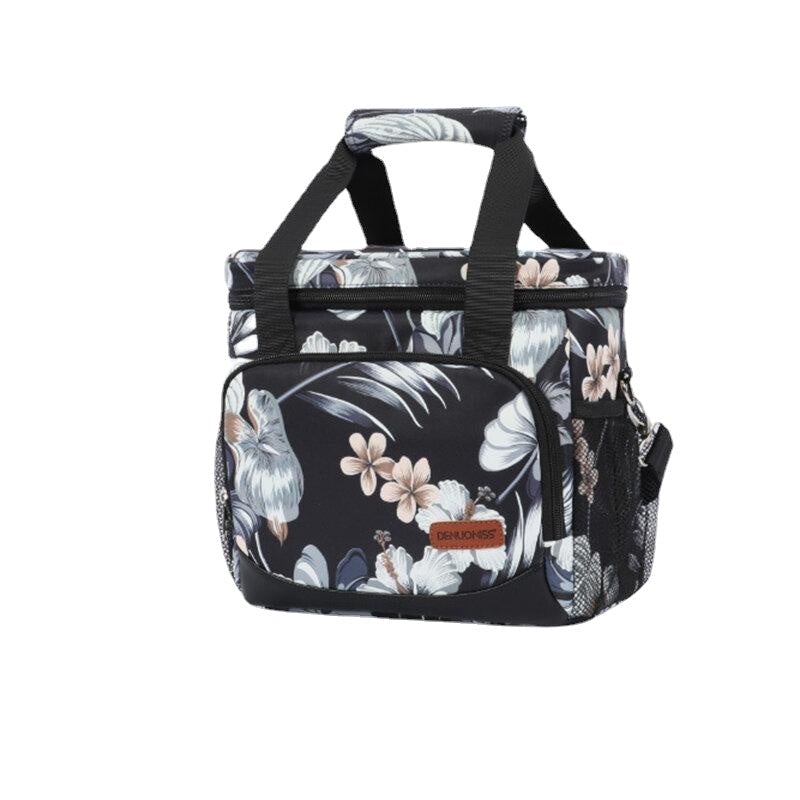 Women Multifunction Waterproof Print Lunch Box Crossbody Bag