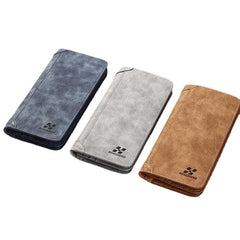 Vertical PU Leather Wallet 13 Card Slots Card Holder Casual Bill Holder For Men