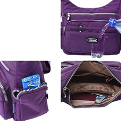 Women Waterproof Multi-pocket Solid Casual Crossbody Bag Shoulder Bag