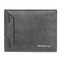 Men PU Leather Multi-card Slot Casual Thin Money Clip Card Holder Wallet