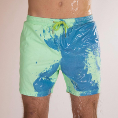 Color-changing Beach Shorts Men Swimming Surfing Board Swimwear Quick Dry Discoloration Shorts
