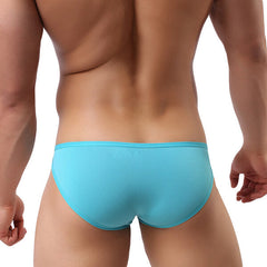 Lock Buckle Mesh Breathable Low Waist Briefs for Men Attractive Underwear