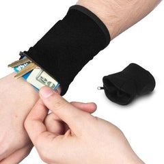 Wrist Wallet Pouch Band Fleece Zipper Running Travel Gym Cycling Safe Sport Wrist Wallet