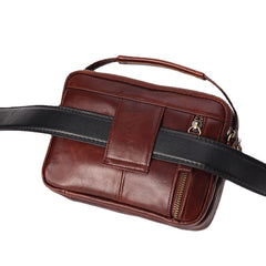 Men Genuine Leather Small Crossbody Bag Handbag Phone Bag