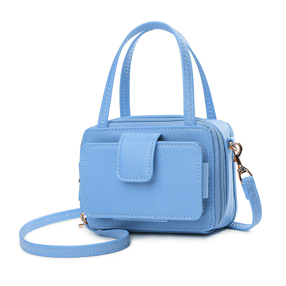 Women Square 6 Card Holders Phone Bag Lightweight Multi-Pocket Crossbody