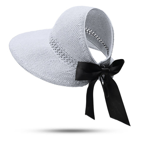 Women UV Protection Straw Hat Wide Brim Bucket Hats Round Flat Caps Beach Holiday Cap
