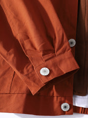 Mens Contrast Faux Twinset Cotton Cargo Style Drawstring Hooded Jacket