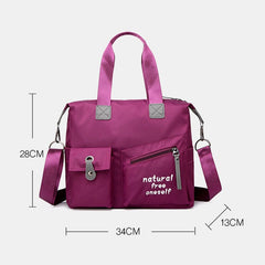 Women Large Capacity Waterproof Nylon Handbag Shoulder Bag For Outdoor