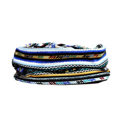 Women Winter Cotton Multi-purpose Flower Printing Casual Beanie Cap Neck Headgear