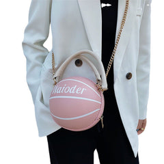 women fashion basketball football chains casual handbag crossbody bag