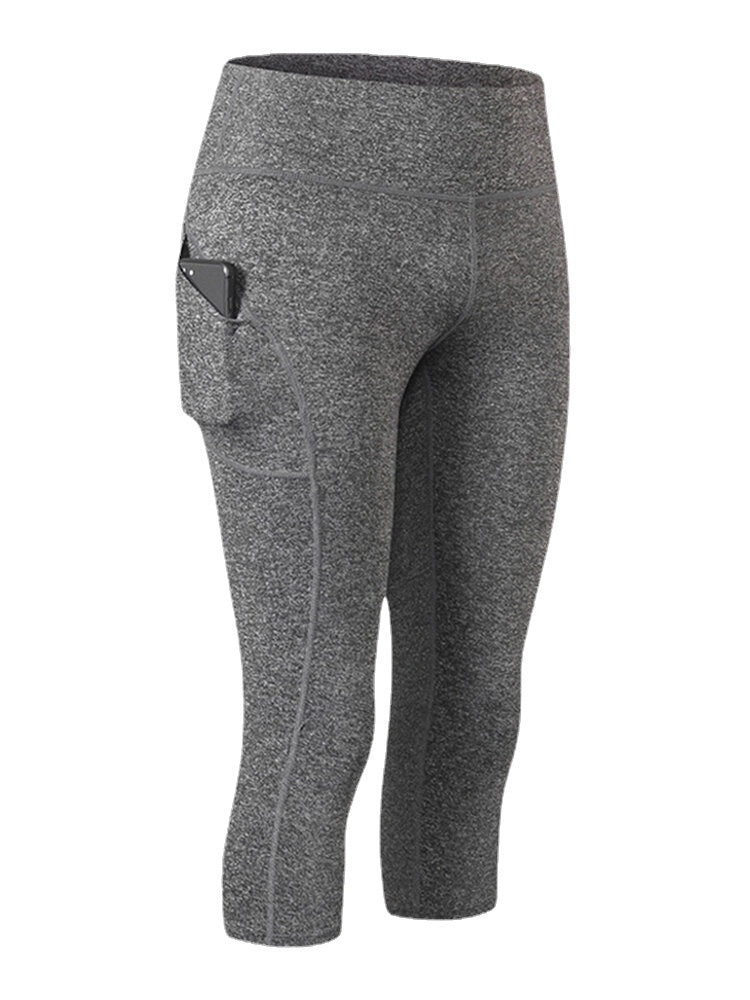 Women Solid Color Moisture Wicking Sport Yoga High Waist Pants