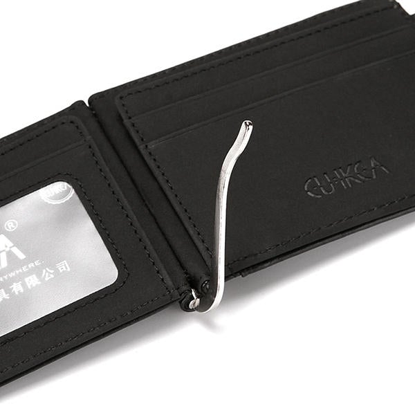 Men Faux Leather Creative Money Clip Wallet