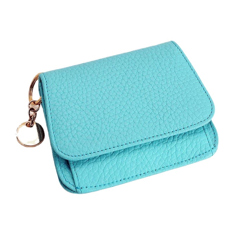 Women Trifold Short Zipper Coin Purse RFID Anti-magnetic Wallet Multi-card Slot Card Holder