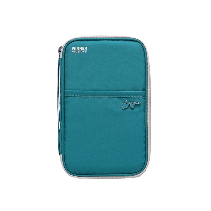 Women Multi-function Anti-theft Passport Holder Polyester 9 Card Slots Wallet