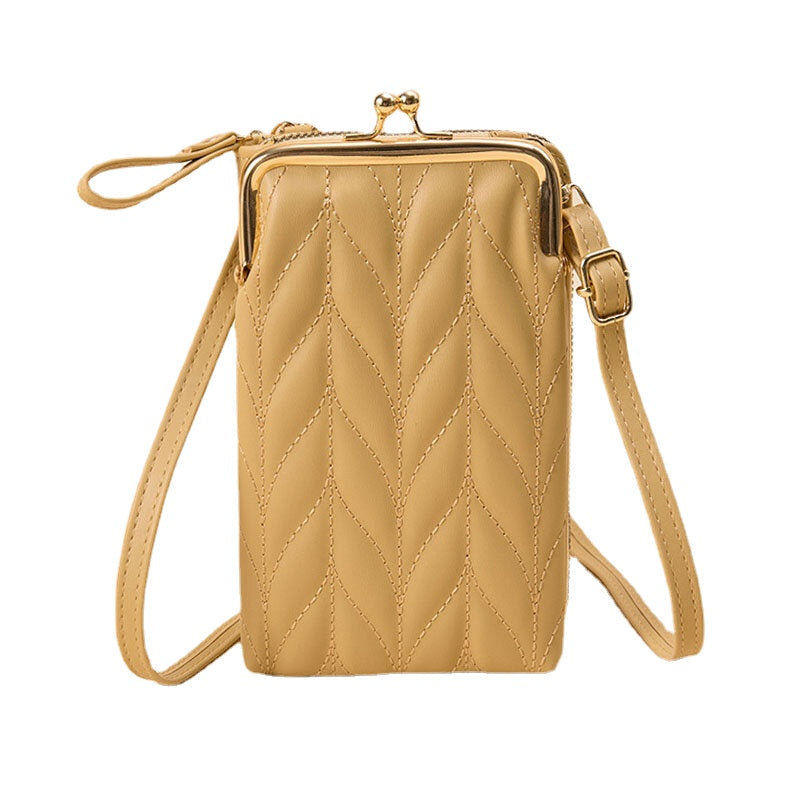 Women Faux Leather Fashion Multifunction Waterproof Crossbody Bag Brief Phone Bag