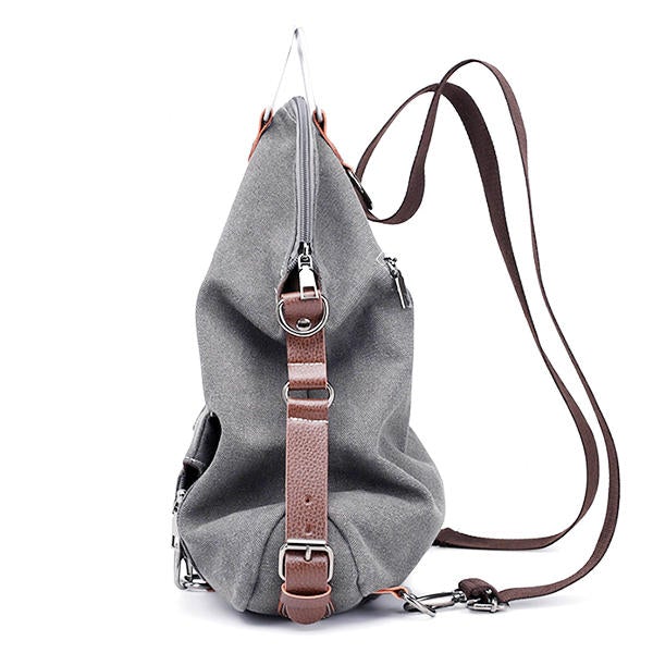 Women Multi-functional Casual Messenger Bag Canvas Crossbody Bag Backpack